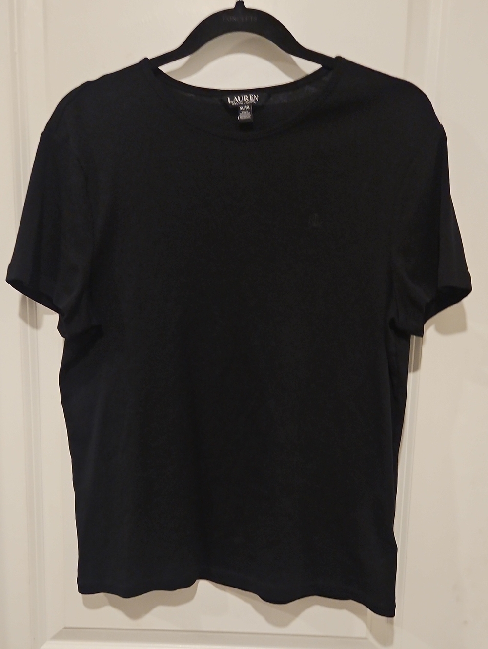 Lauren Ralph Lauren Black Short Sleeve Crew Tee XL